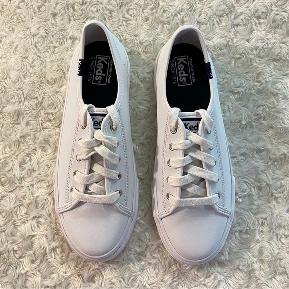 Keds Double Up Lea Leather Sneakers - Picture 2 of 9